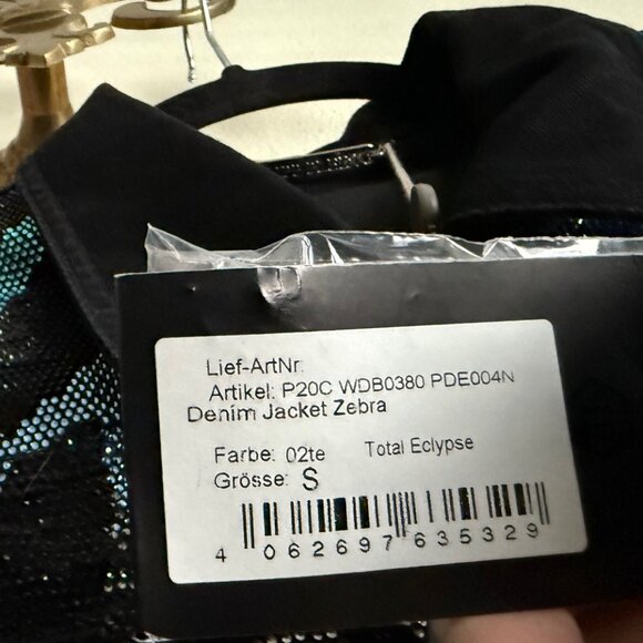 Philipp Plein Limited Release Crystal Zebra Lined Denim Jacket - US 4 - Picture 6 of 16